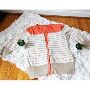 Cable &  Gauge Cardigan Sweater Size M